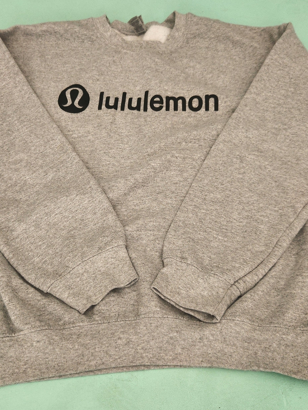 lululemon athletica Gray Logo Crew Sweatshirt